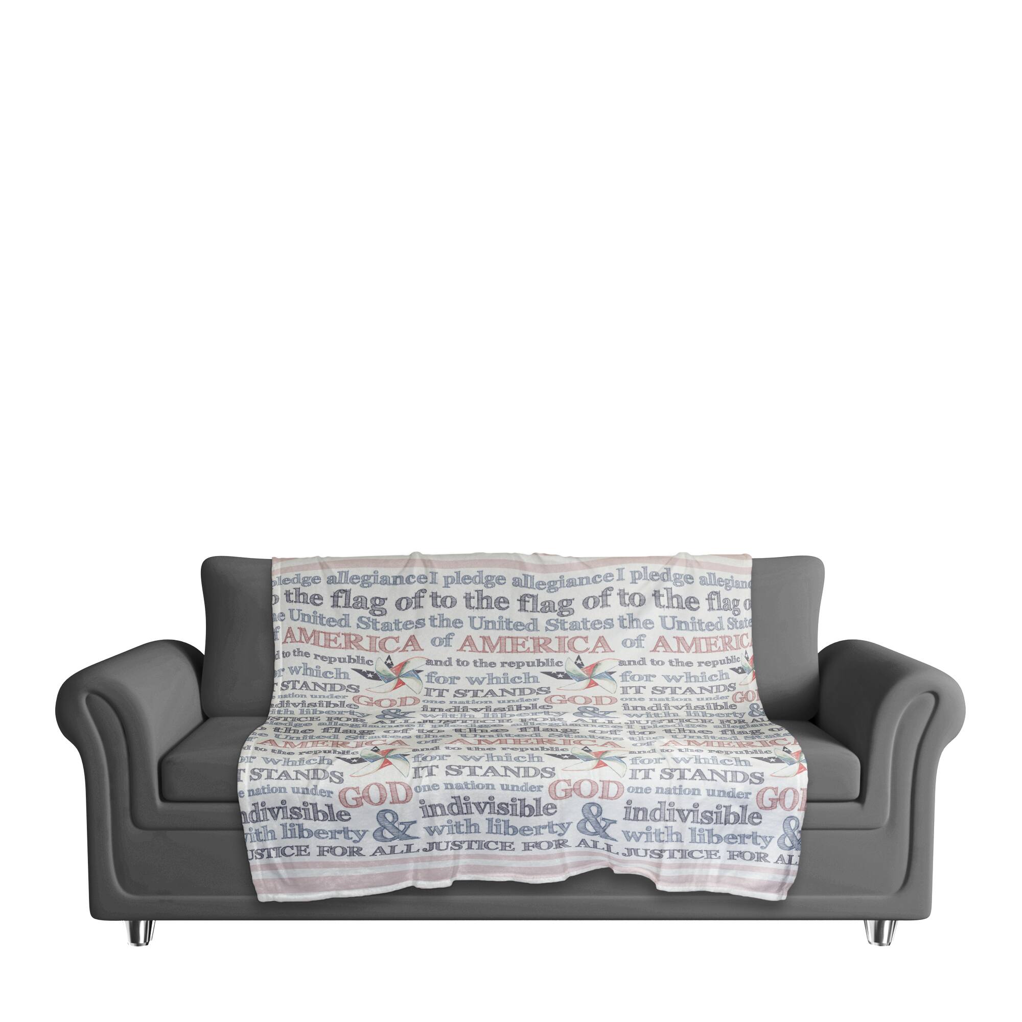 Pledge of Allegiance Coral Fleece Blanket